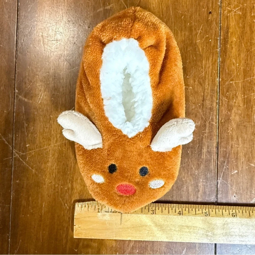 Plush Reindeer Slippers